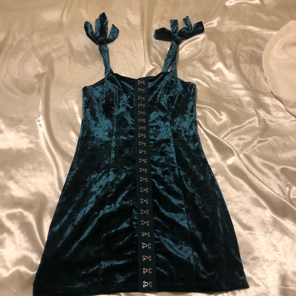 F21 velvet mini dress